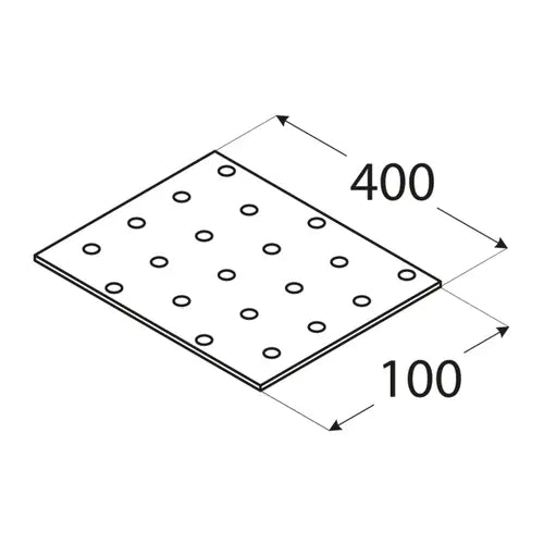 PP16 - Placă perforată 400x100x2,0 mm