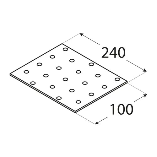 PP13 - Placă perforată 240x100x2,0 mm