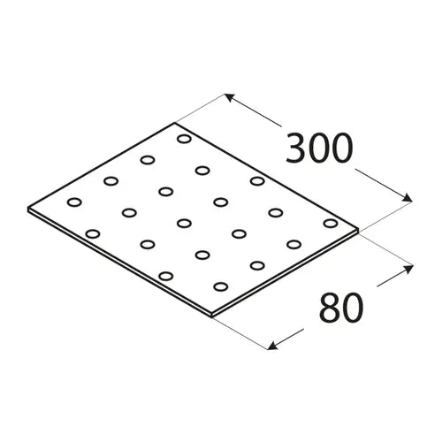 PP11 - Placă perforată 300x80x2,0 mm