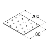 PP9 - Placă perforată 200x80x2,0 mm
