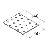 PP5 - Placă perforată 140x60x2,0 mm
