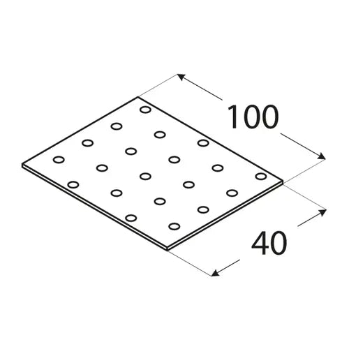 PP2 - Placă perforată 100x40x2,0 mm