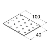 PP2 - Placă perforată 100x40x2,0 mm