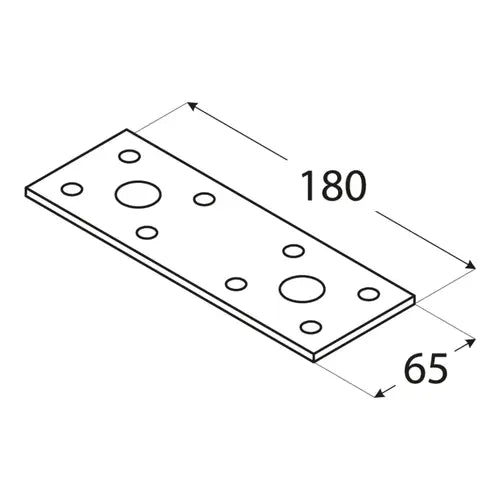 LP5 - Conector plat 180x65x2,5 mm