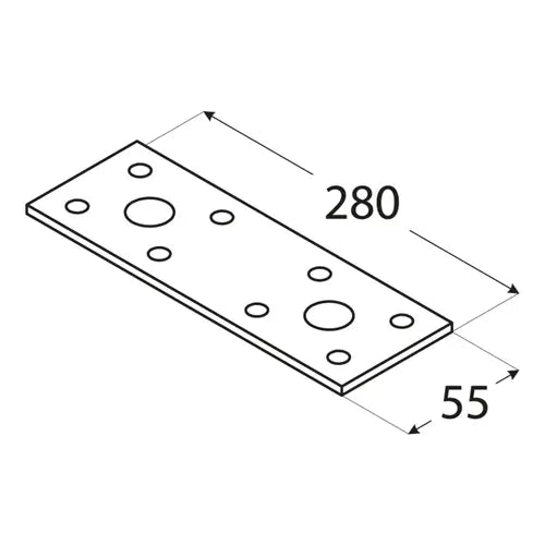 LP4 - Conector plat 280x55x2,5 mm