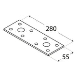 LP4 - Conector plat 280x55x2,5 mm