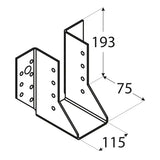 WB34 - Papuc grindă 115x193x75x2,0 mm