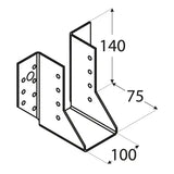 WB30 - Papuc grindă 100x140x75x2,0 mm