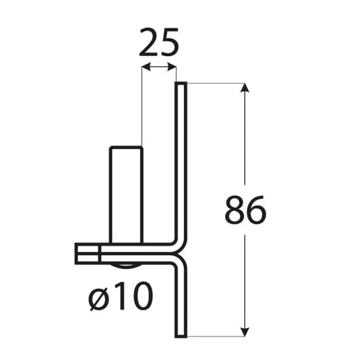 C 10/25    Pivot balama  fi 10 mm /25 mm