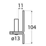 C 13/11    Pivot balama  fi 13 mm /11 mm