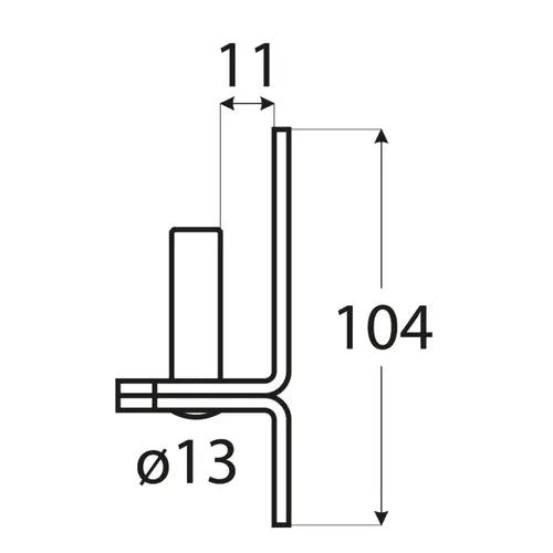 C 13/11c  Pivot balama  fi 13 mm /19 mm, negru