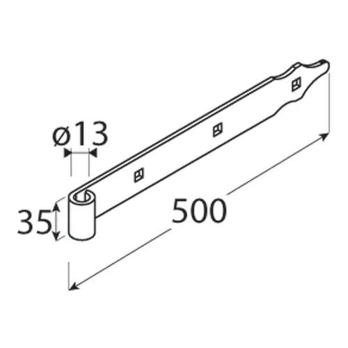ZP 500 fi 13 c  Balama de încărcare 500x35/4,0 fi 13 mm negru