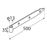 ZP 500 fi 13 c  Balama de încărcare 500x35/4,0 fi 13 mm negru