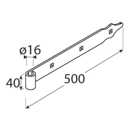ZP 500 fi 16 c  Balama de încărcare 500x40/5,0 fi 16 mm negru