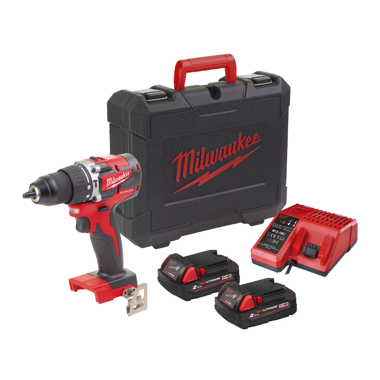 Milwaukee M18cblpd-202c mașină de găurit cu acumulator 4933464320