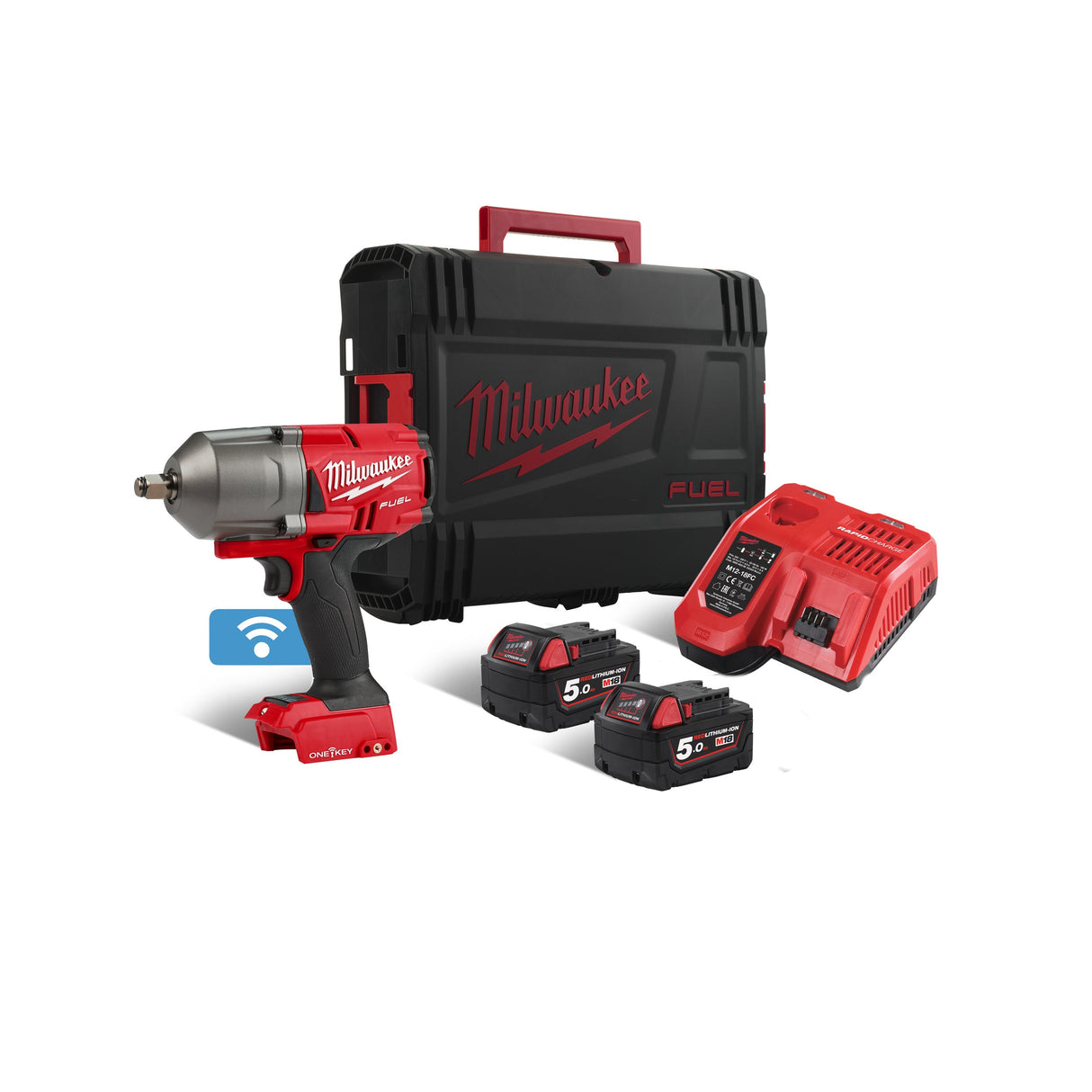 M18 ONEFHIWF12 Cheie de impact ½″ ONE-KEY™ M18 FUEL™, cuplu ridicat și inel de fixare Milwaukee