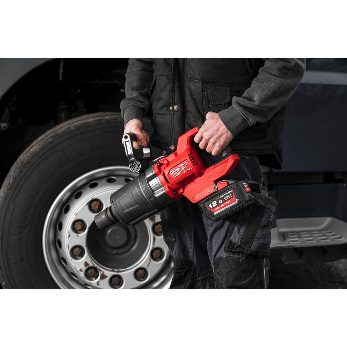 M18 ONEFHIWF1DS  Cheie de impact 1″ ONE-KEY™ M18 FUEL™ cu mâner-D, cuplu ridicat și inel de fixare Milwaukee