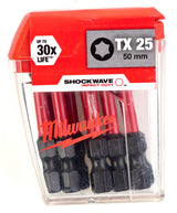 Biți TX pentru șurubelnițe SHOCKWAVE™ IMPACT DUTY Milwaukee
