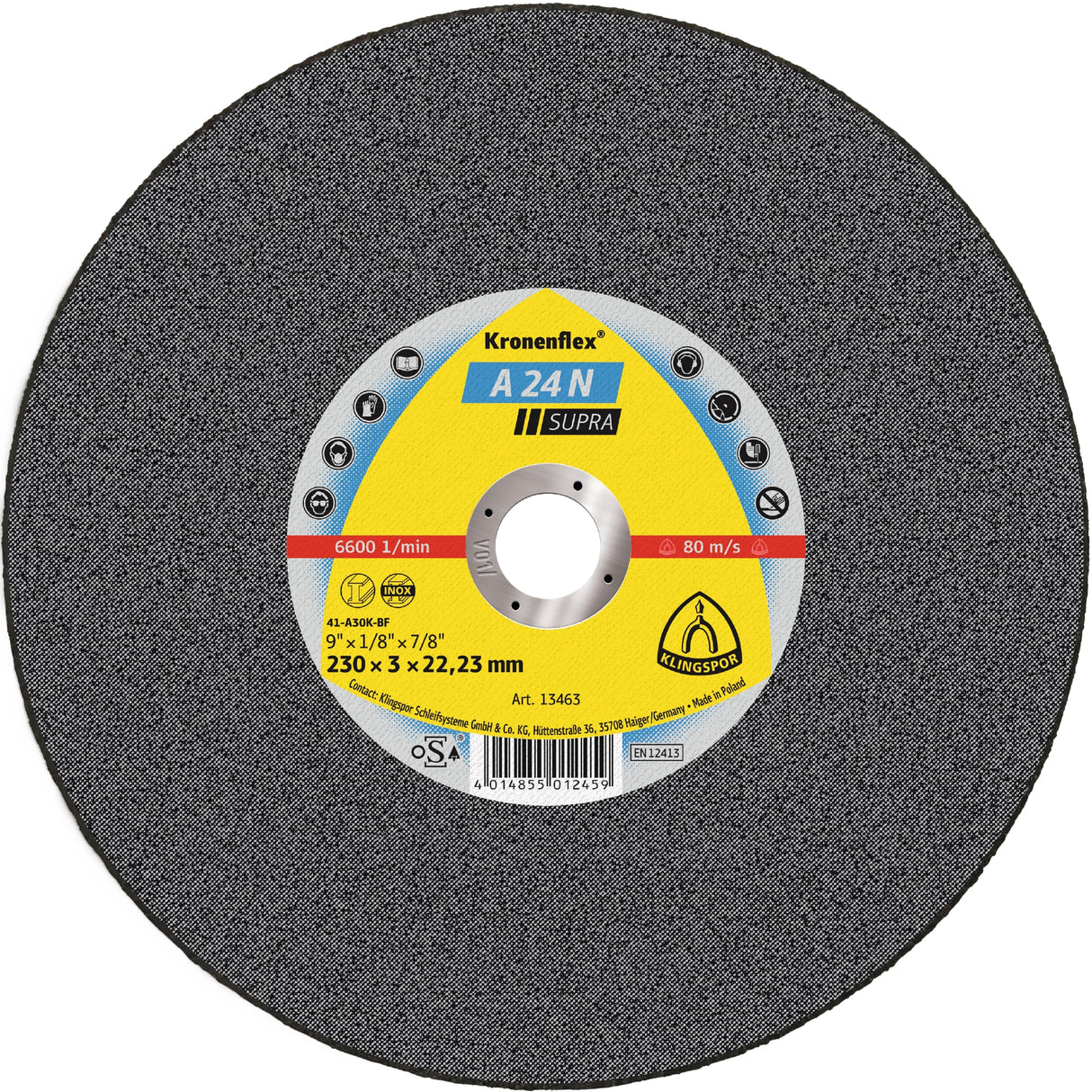A 24 N Discuri debitare, 180 x 3 x 22,23 mm Drept