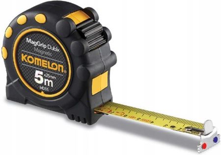 Ruletă Komelon MagGrip MD55 5 m magnetică, bandă oțel 25 mm, negru/galben