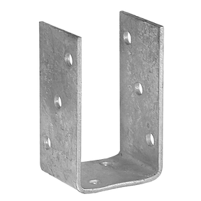 PSO 100 Suport stâlp tip U  ZNZ 101x120x60x4,0 galben galvanizat